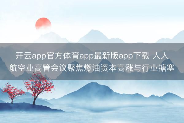 开云app官方体育app最新版app下载 人人航空业高管会议聚焦燃油资本高涨与行业搪塞